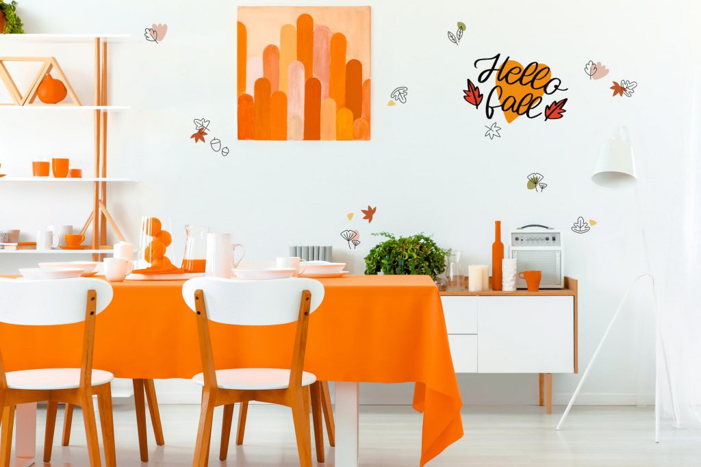 Herbstfare Orange Esszimmer Galerie2