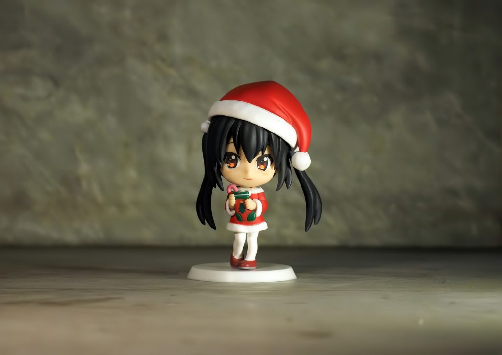Anime Figur als japanische Weihnachtsdeko