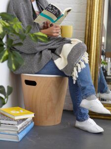 Hocker / Beistelltisch Woodrow mit Stauraum