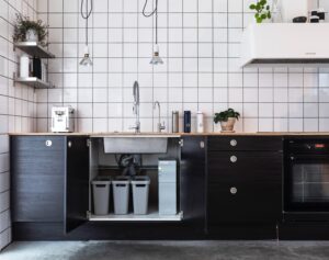 Moderne Küche in Schwarz
