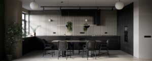 Moderne Küche in Schwarz